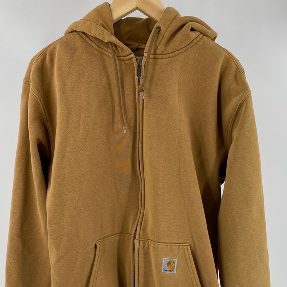 Carhartt men’s zip up hoodie tan